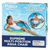 Silla De Piscina Aqua Deluxe Supreme Hex, Tela De Lujo, Flot