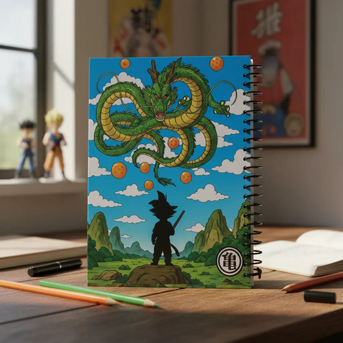 Libreta Dragon Ball Tamaño Francesa 100 Hojas Pasta Dura
