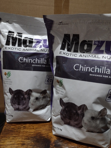 2 Alimentos De Chinchilla Mazuri De 1.3kg Empaque Original