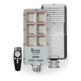 Suburbana  Solar Led Con Panel, Luz Cálida 200w (nwls200c