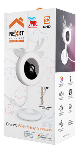 Camara Inteligente Wi-fi Para Bebé Nexxt Nhc-b100 Color Blanco