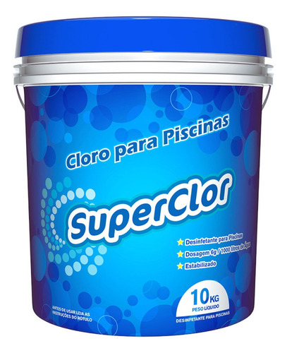 Produto Para Tratar Água De Piscina Cloro 10kg