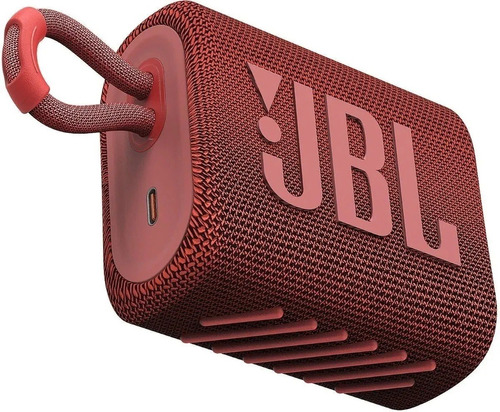 Jbl Go 3 Speaker Portatil 4.2w Rms Bluetooth V5.1 Vermelho