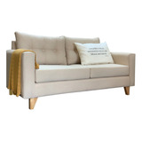 Sillon Sofa 2 Cuerpos Nordico Escandinavo Premium Chenille