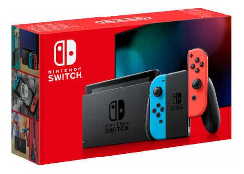 Console Nintendo Switch Na Caixa Com Todos Os Acessessórios