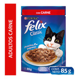 Alimento Húmedo Gato Felix Sensaciones Carne En Salsa 85 G
