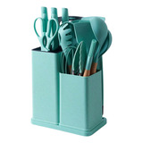 Utensillos Cocina Sets De 19 Espatulas Brochas De Silicona Color Verde