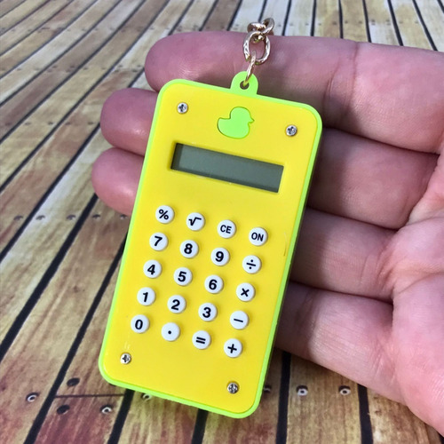 Chaveiro Mini Calculadora Detalhe Patinho
