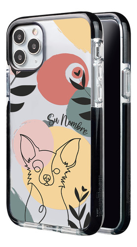 Funda Para iPhone Mujer Perrito Chihuahua Minimal Con Nombre