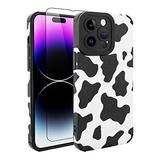 Funda Para iPhone 14 Pro Max Negro Blanco Ultra Delgada Tpu