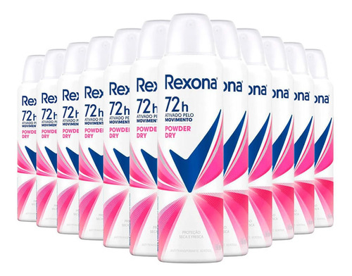 Desodorante Aerosol Rexona Powder Dry Rosa 150ml - 12 Unidad