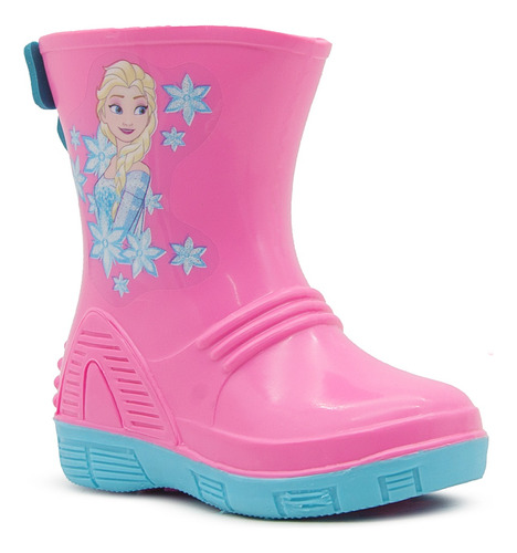 Bota Lluvia Impermeable Niña Ari Rosa Celeste 13-21