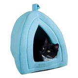 Cama Para Gatos De Tienda De Campaña / Iglú Paw, Azul, Azul