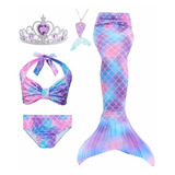 Conjunto Bikini Sirena Princesa Niñas (5 Piezas)