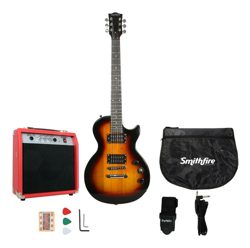 Smithfire Lp-100 Paquete Guitarra Eléctrica Les Paul Sombra