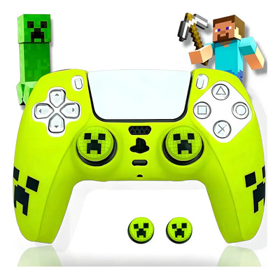Funda Protectora Control Para Ps5 Minecraft Grips Dualsense Para Playstation 5 | Meses sin interés