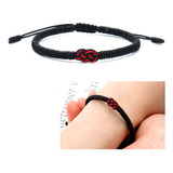 Pulsera Hombre Mujer Pulsera Hilo Rojo Negro Pareja Infinito