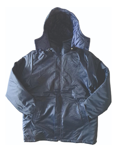 Campera Anorak Trucker Azul Con Capucha Liviana Talle Xxl