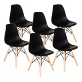 Kit 6 Cadeiras Sala Mesa De Jantar Com Encosto Charles Eames