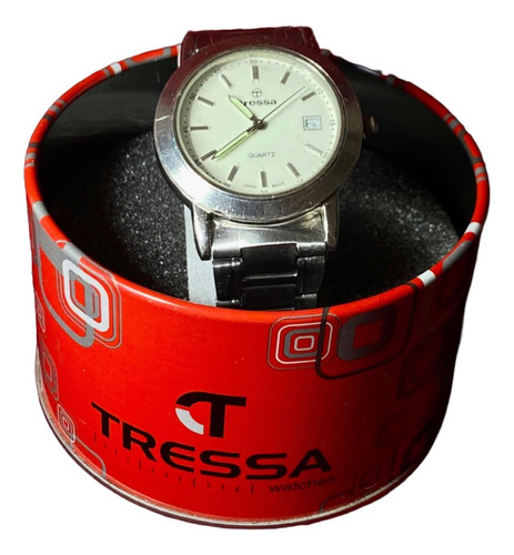 Reloj Homre Tressa Plateado En Caja