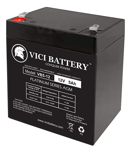 Vici Batería Vb5-12 - 12v 5ah Ups Batería Para Alimentación