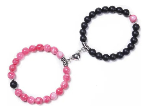 Conjunto De 2 Pulseras Parejas Pulsera Magnética De Cu...