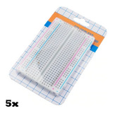 5x Protoboard Breadboard De 400 Pontos Furos Arduino Pic