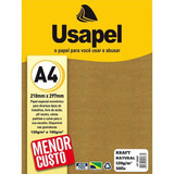 Papel Kraft Folha Usapel Kraft Natural A4 120g