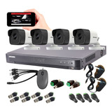 Kit Seguridad Hikvision Dvr 8ch + 4 Camaras + 1tb + Cables