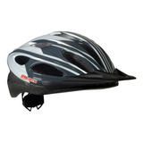 Casco Bici Luz Led  Ajustable Unitalla Adulto Gris/negro