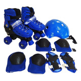 Patins Infantil Masculino Quad Regulável Com Kit Proteção  