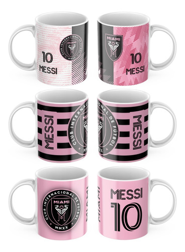 Tazas Cerámica Messi Club Inter Miami 10 La Mejor Calidad