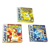 3 Cajas Custom Para Juegos Pokemon Red + Yellow + Blue