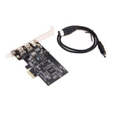 Placa Controladora Pcie Pci-e Firewire Ieee 1394 2 + 1 3port