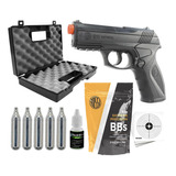 Pistola Rossi Arma Airsoft Gas C11 6mm Co2 Munição Maleta 