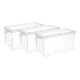 Caja De Almacenamiento De Plástico 3x Heladera