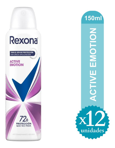 Pack Desodorante Rexona Women Active Emotion 150ml X 12u- Ma