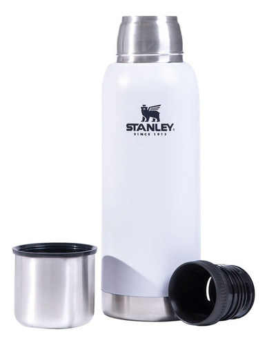 Termo Stanley 1l Adventure Original Blanco Con Tapón Cebador