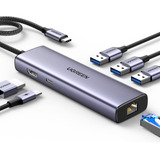 Ugreen Hub Usb C, 6 En 1 Docking Station Adaptador Usb C A 4