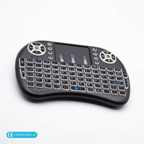 1 Mini Teclado Led Controle Bluetooth Para Smart Tv Box