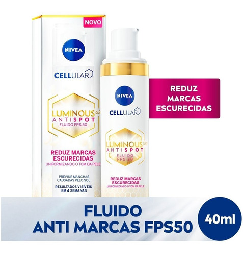 Fluído Facial Nivea Cellular Luminous 630° Fps50 40ml