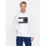 Polerón Hoodie Relaxed Grunge Hombre Tommy Hilfiger Blanco