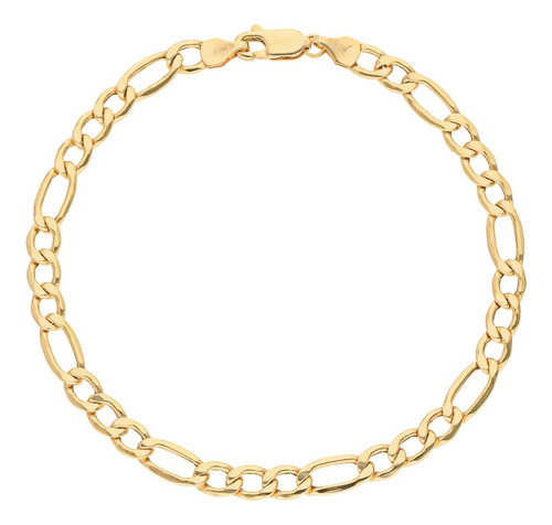 Pulsera Pulso Esclava Oro 10k Kilates Figaro 5.8mm 18cm 