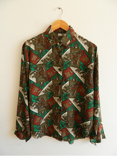 Camisa Vintage Estilo Versace