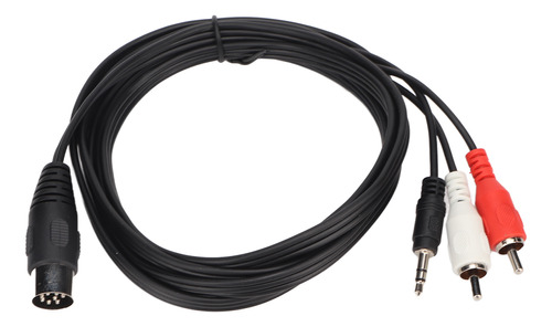 Cable Din De 8 Pines A 3,5 Mm, 2 Rca, Macho A Macho, Big Din