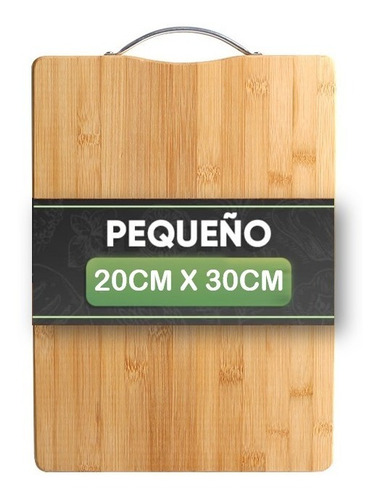 Tabla Para Picar Cortar 3capas En 1 Bambú Con Madera 20x30cm