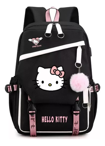 Bonita Mochila Escolar De Hello Kitty For 1-6 Grados W