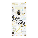 91 Estampas Gruesas Foil Oro Boda Perfect Match Scrapbook