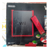 Nintendo Wii Mini Con Videojuego Mario Kart Wii Color Rojo