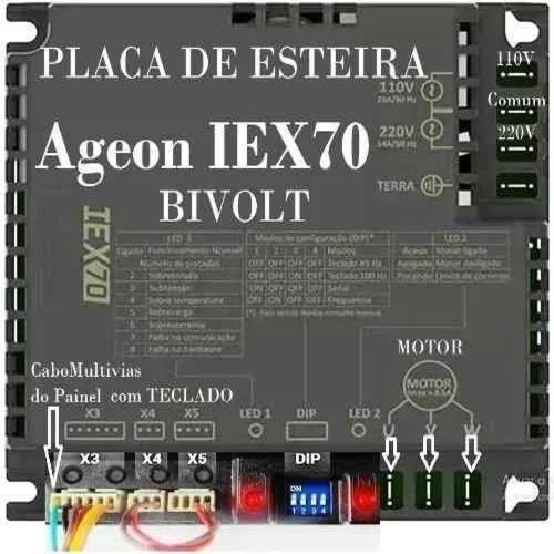 Placa Esteira Movement Lx150 Lx160 Rt150 Bivolt 2.0 Hp Weg